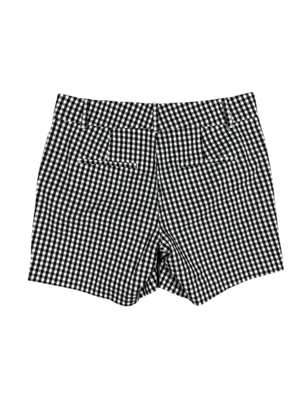 Ann Taylor Womens 2 Black White Gingham Cotton Spandex Shorts Pockets Summer - Picture 3 of 7
